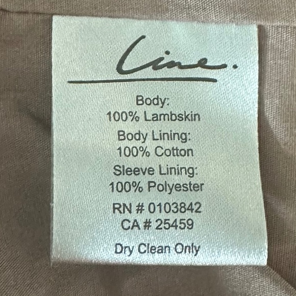 LINE Light Brown Textured Lambskin Motorcycle Jacket - Size L - Picture 12 of 12